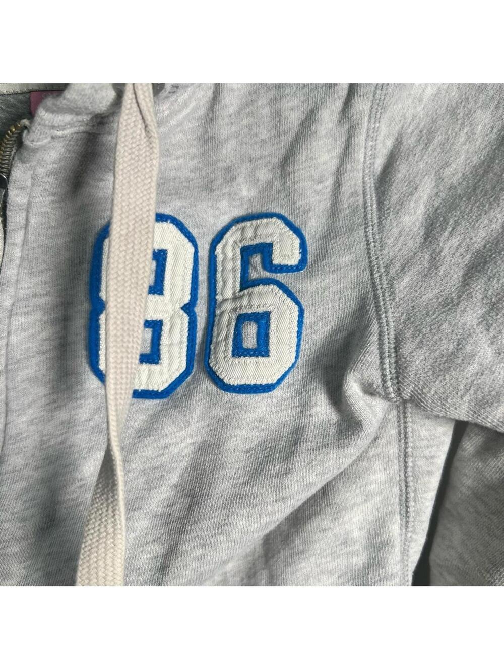 PINK Victoria's Secret Fitted Gray Zippered Hoodie - Picture 4 of 9